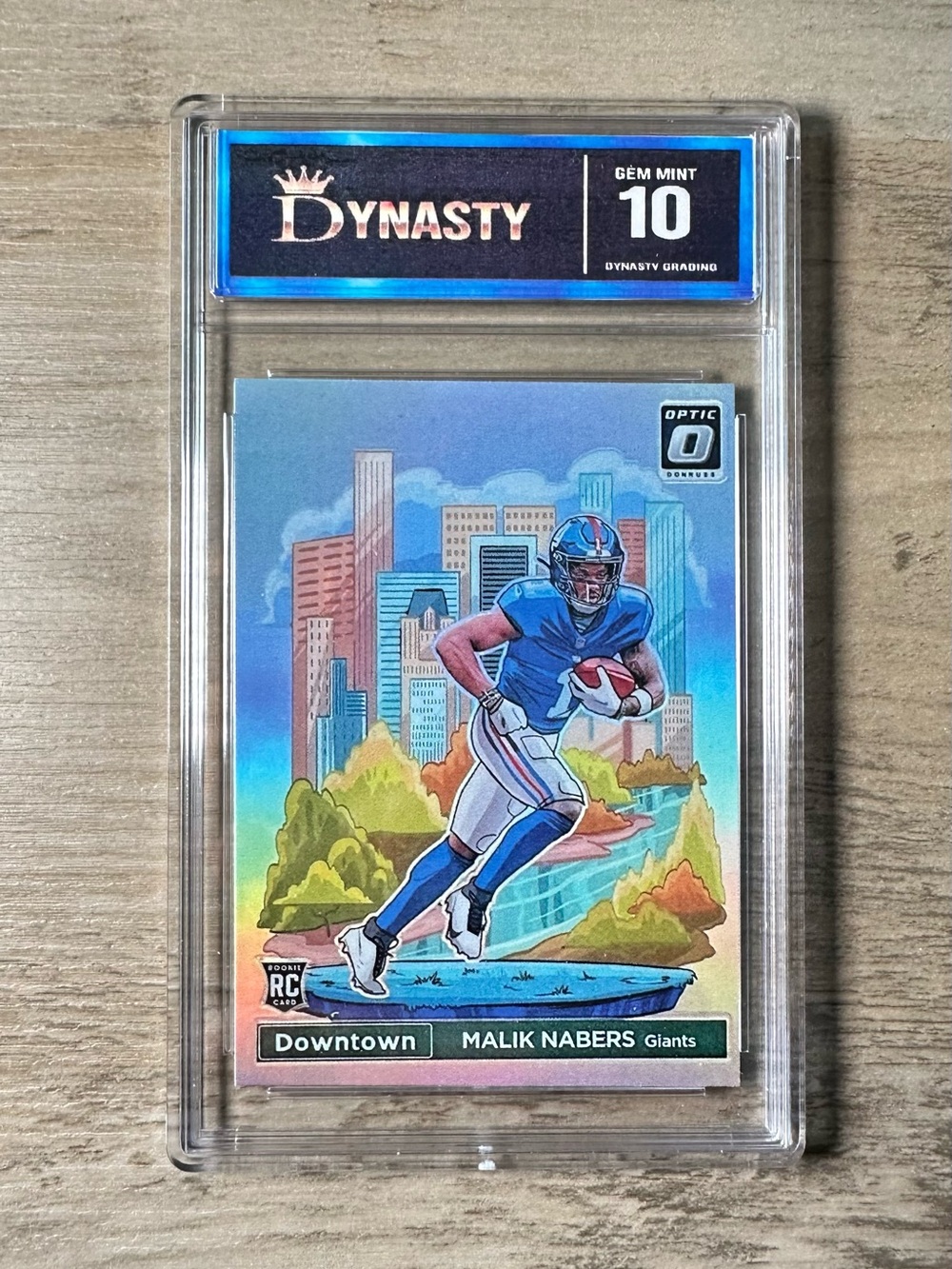 Malik Nabers Rookie 2024 Panini Downtown #18 Gem Mint 10 Novelty Football Card.